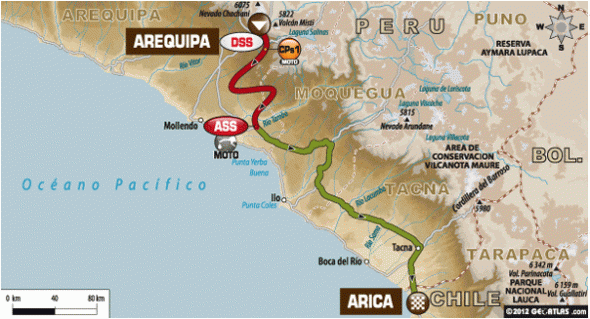 Dakar 2013: Stage 05 Arequipa > Arica. Courtesy of dakar.com” width=”590″ height=”319″ /><p class=